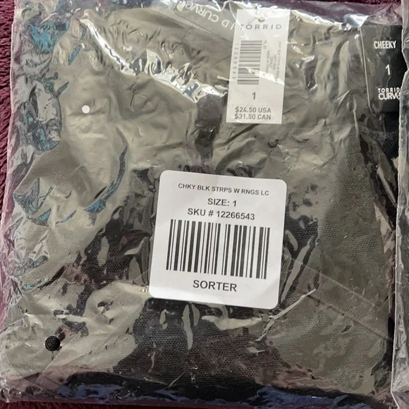 BLACK LACE MESH BACK HARNESS CHEEKY PANTY - Picture 8 of 8